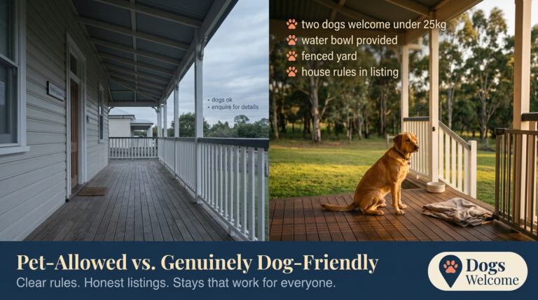 Dog-friendly, not just pet-allowed: how to spot the difference before you book