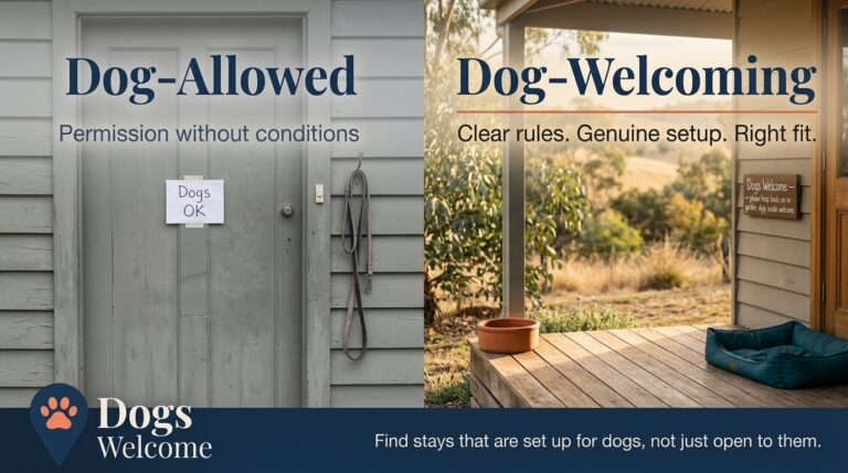 Dog-allowed vs dog-welcoming: the Australian host standard for calmer, clearer stays