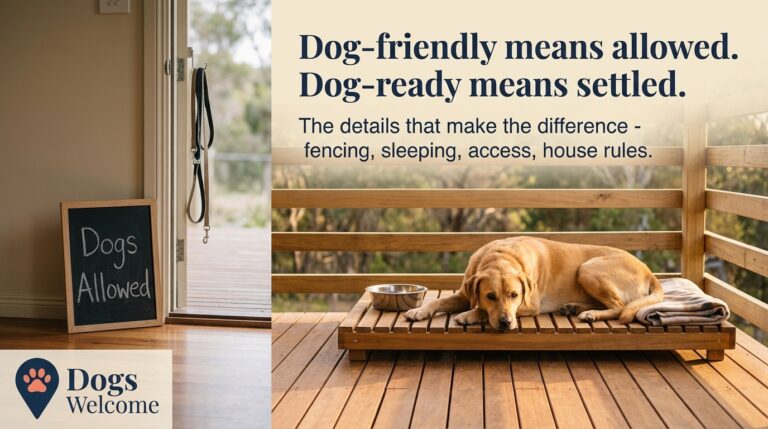 Dog‑friendly vs dog‑ready: the difference that helps dogs settle from the first night
