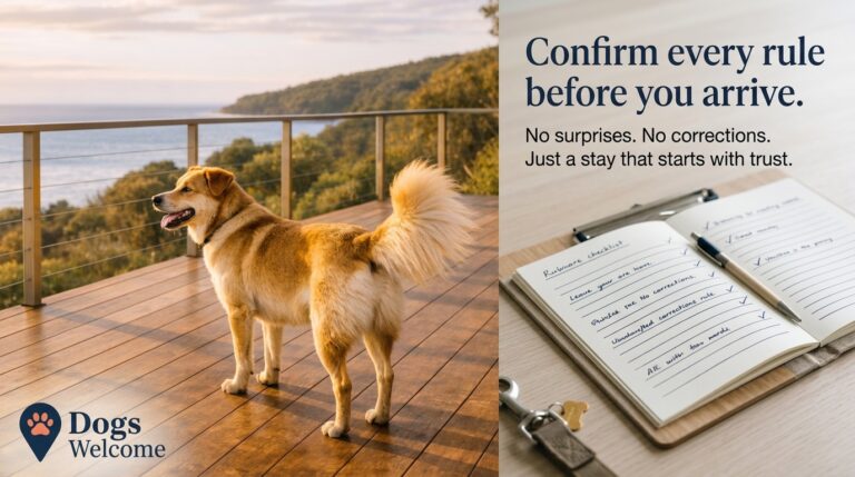 Stress-free dog travel starts with confirmed written rules